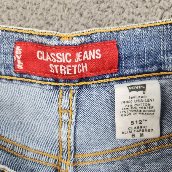 Levi's Jeans Women's 6M Classic 512 High Waist Slim Tapered Leg Stretch Denim - Picture 3 of 10